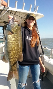 Bass fishing charters on Lake Erie 