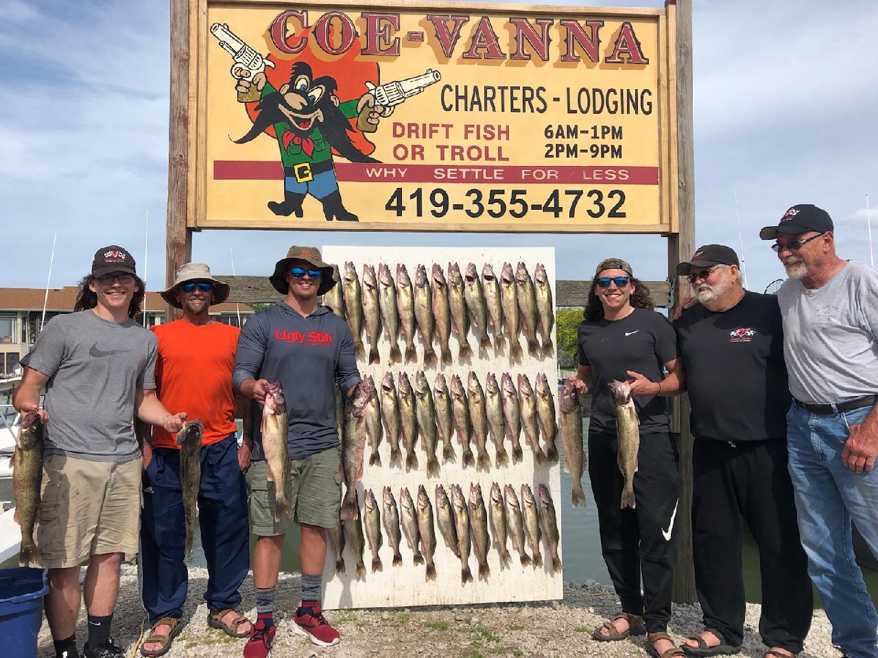 Lake Erie walleye charter fishing boats Port Clinton, Oh