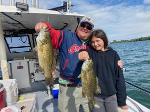 Lake erie Bass fishing charter boats Port Clinton Ohio