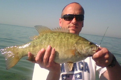 small mouth bass fishing Lake Erie