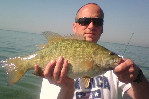 small mouth bass fishing Lake Erie