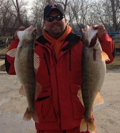 Fishing in Lake Erie for walleye near Port Clinton Ohio